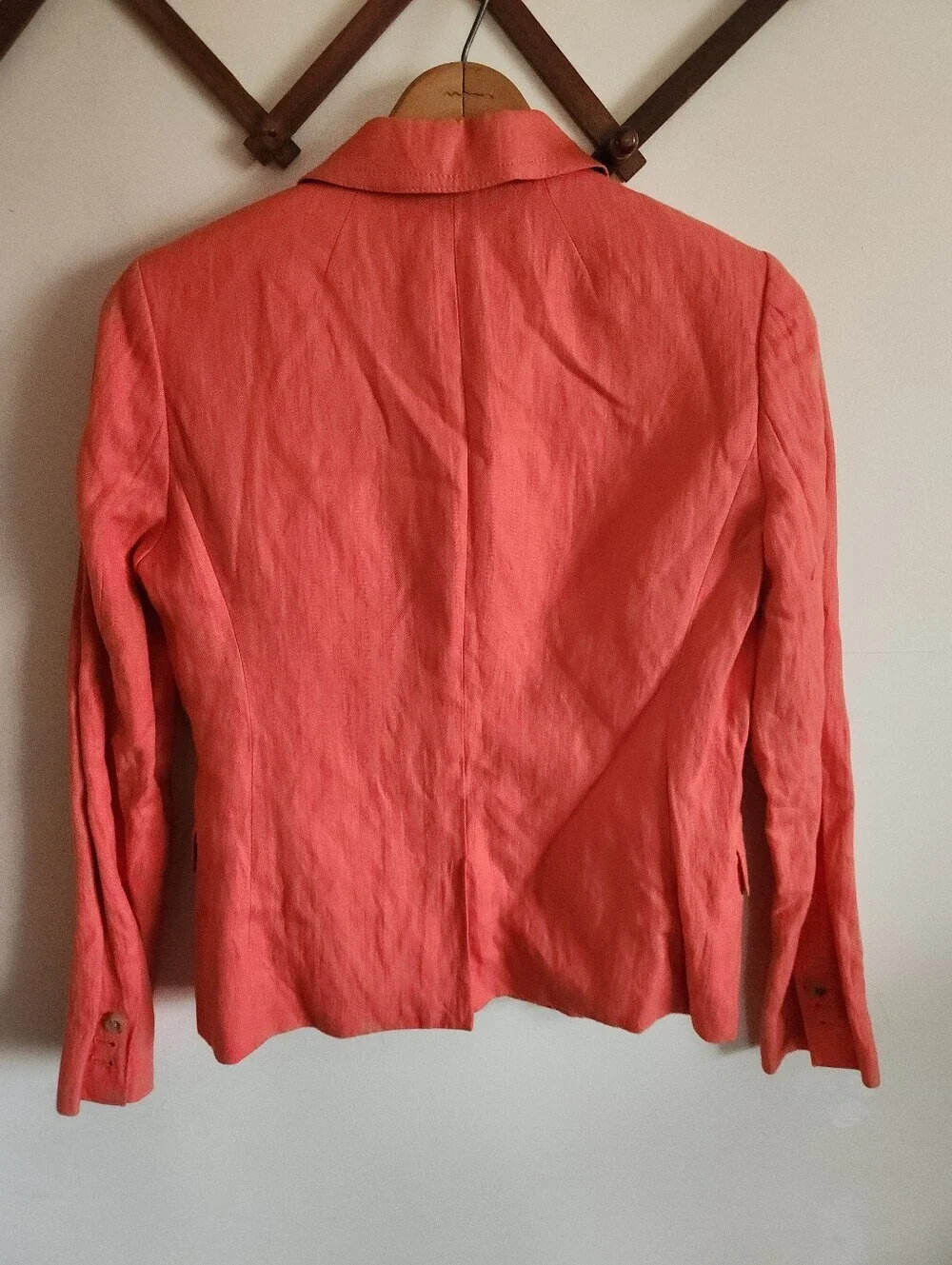 J. Crew Schoolboy Coral Viscose Blend Blazer Jacket Lined Thick Small 4